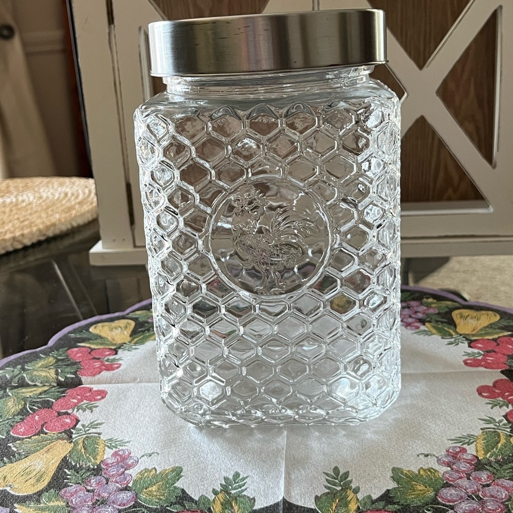 Anchor Hocking Glass Jar with Silver Lid